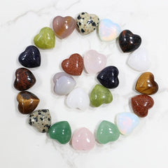 Crystal Mini Heart Natural Stone 18mm Love Healing Stone Craft