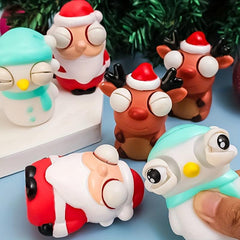 Prank Santa Elk Snowman Pop Eye Decompression Toy Christmas
