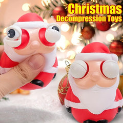 Prank Santa Elk Snowman Pop Eye Decompression Toy Christmas
