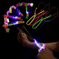 12pcs Luminous Slingshot Dragonfly Night Toys Glow In Dark Party Birthdays