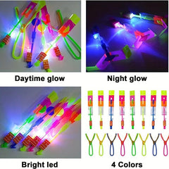 12pcs Luminous Slingshot Dragonfly Night Toys Glow In Dark Party Birthdays