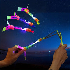 12pcs Luminous Slingshot Dragonfly Night Toys Glow In Dark Party Birthdays