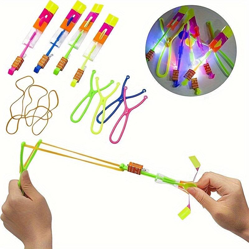 12pcs Luminous Slingshot Dragonfly Night Toys Glow In Dark Party Birthdays