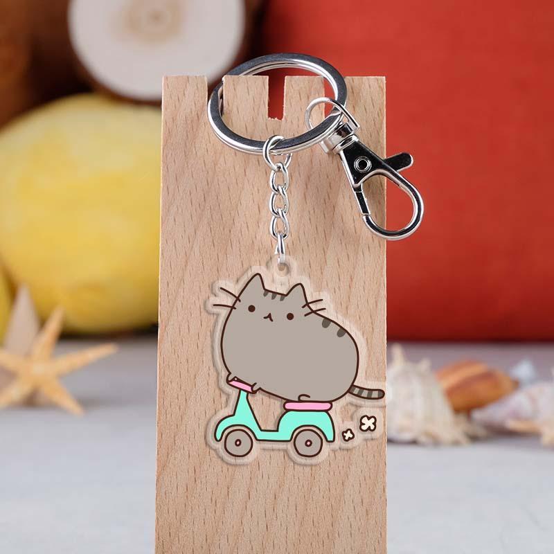 9 Inch Acrylic Cat Keychain Keyring