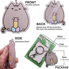 9 Inch Acrylic Cat Keychain Keyring