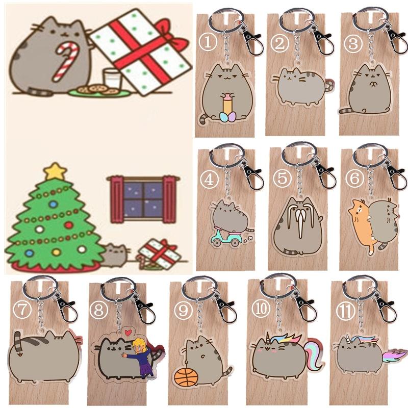 9 Inch Acrylic Cat Keychain Keyring