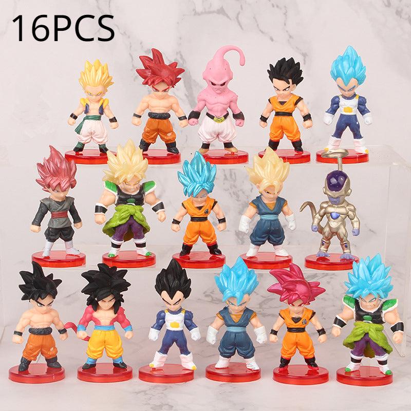 16Pcs Anime Character Hand Model Doll Car Ornament Gashapon Doll Collectible Toy