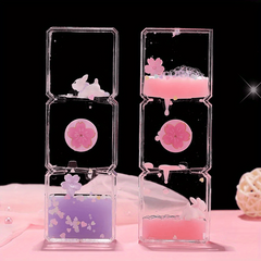 Cartoon Hourglass Decoration Transparent Acrylic Decompression Crafts