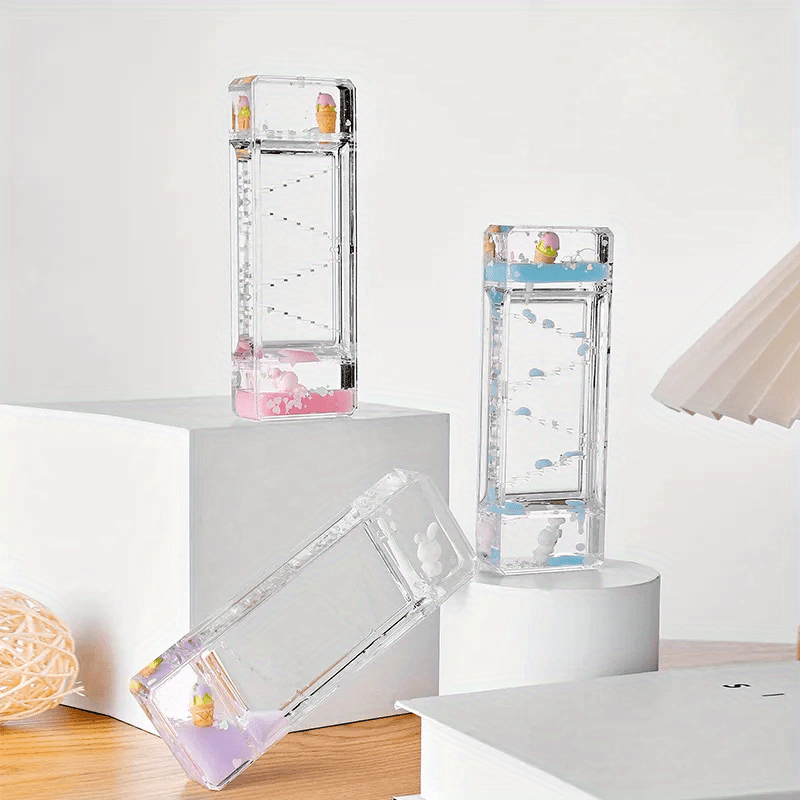 Cartoon Hourglass Decoration Transparent Acrylic Decompression Crafts