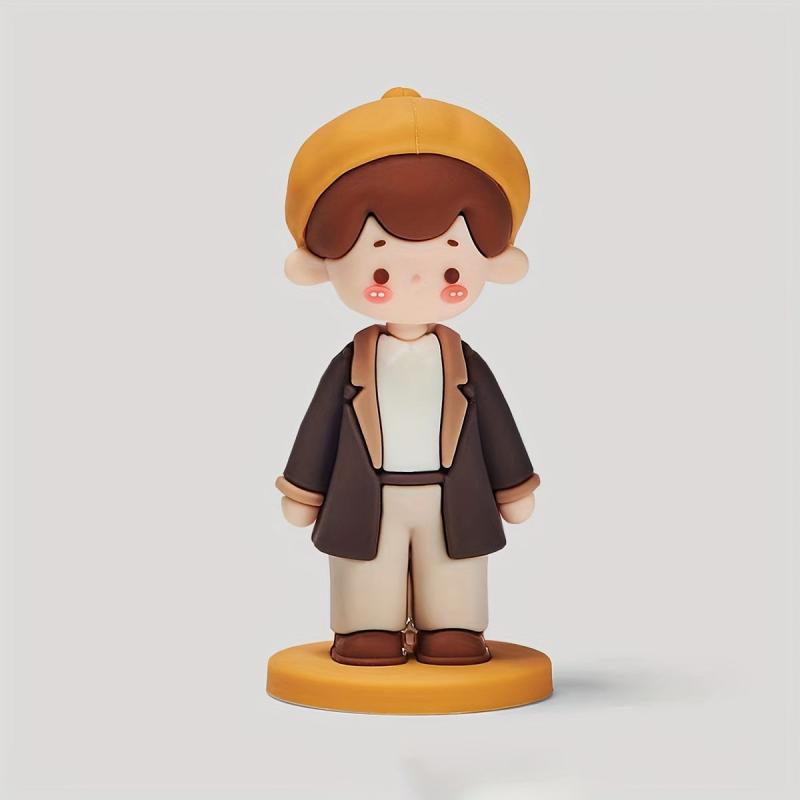 Boy and Girl Dolls Cartoon Decoration for Desktop Christmas