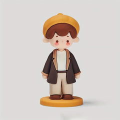 Boy and Girl Dolls Cartoon Decoration for Desktop Christmas