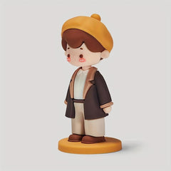 Boy and Girl Dolls Cartoon Decoration for Desktop Christmas