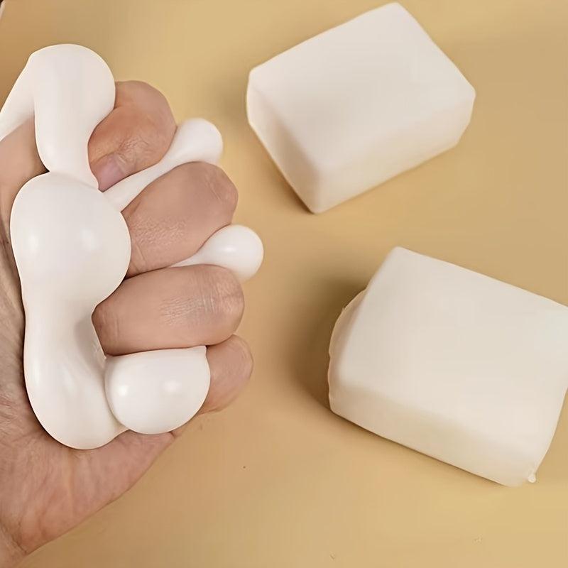 Creative Plastic Tofu Stress Relief Toy - Funny Prank Gift