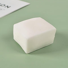 Creative Plastic Tofu Stress Relief Toy - Funny Prank Gift