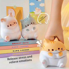 Funny Cartoon Cat Decompressing Toy for Work