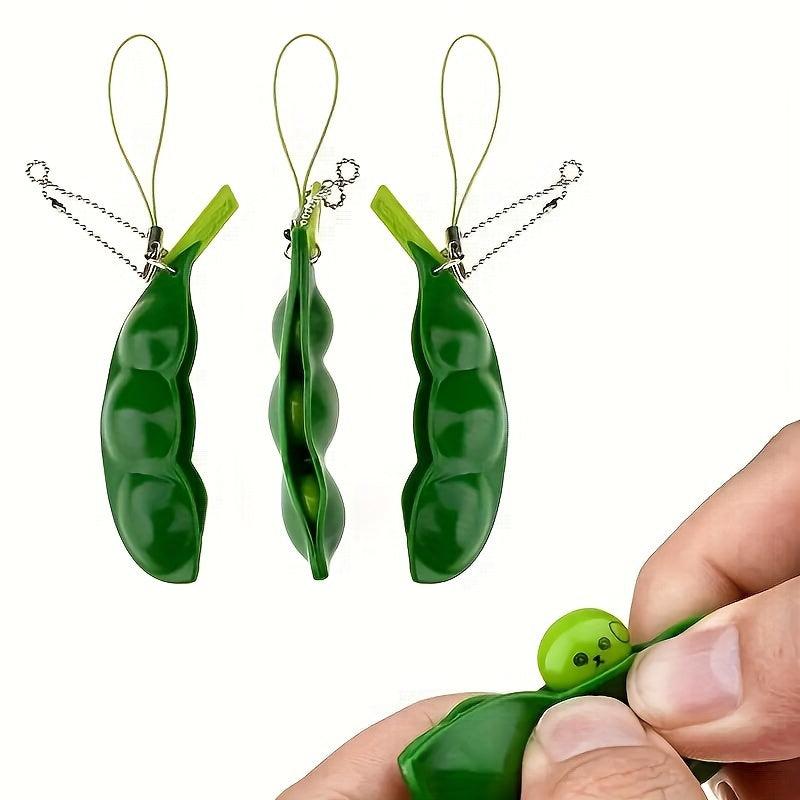 2pcs Squeeze Beans Vent Beans Music Decompression Keychain Toys