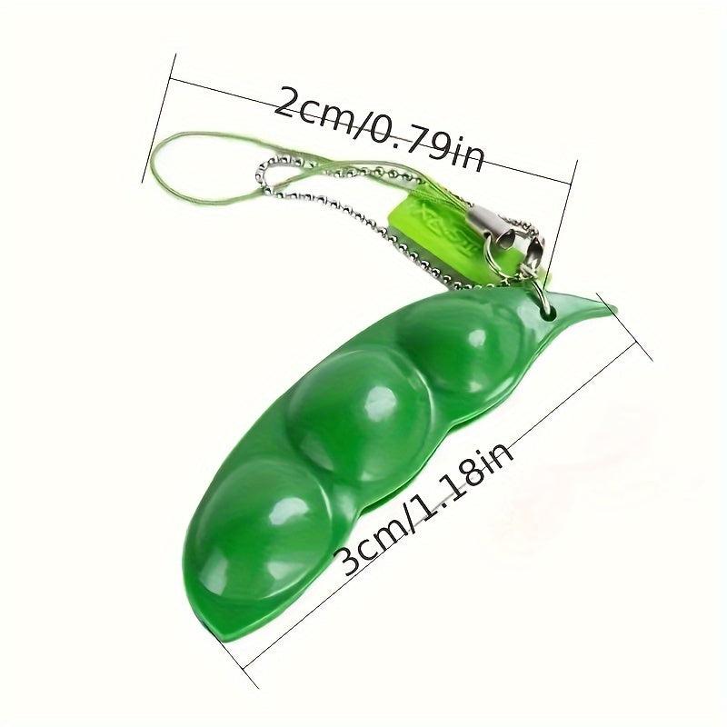 2pcs Squeeze Beans Vent Beans Music Decompression Keychain Toys