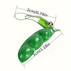 2pcs Squeeze Beans Vent Beans Music Decompression Keychain Toys