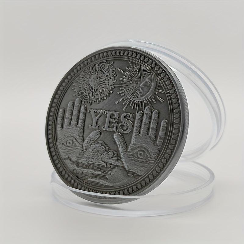 Decision Coin With Acrylic Clear Case - Fun Golden plated Coin