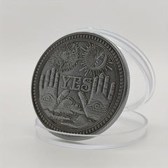 Decision Coin With Acrylic Clear Case - Fun Golden plated Coin