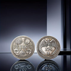 Decision Coin With Acrylic Clear Case - Fun Golden plated Coin