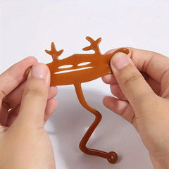 5pcs Christmas Wall Stretchy Sticky Hand Toys Xmas Party Favors