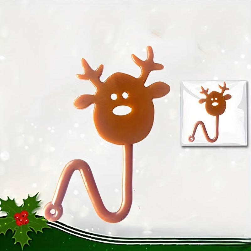 5pcs Christmas Wall Stretchy Sticky Hand Toys Xmas Party Favors