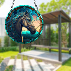 14 Horse Stained Acrylic Window Hanging Sun Catcher Art Decor