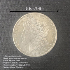 1880 Antique Silver Coin Replica - Great for Collectors & Unique Gift