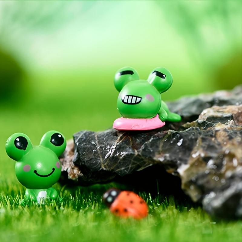 2pcs Cartoon Frog Home Decor Ornaments Funny Party Favors