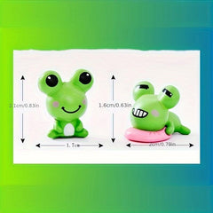 2pcs Cartoon Frog Home Decor Ornaments Funny Party Favors