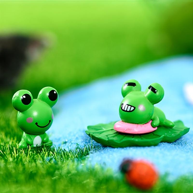 2pcs Cartoon Frog Home Decor Ornaments Funny Party Favors