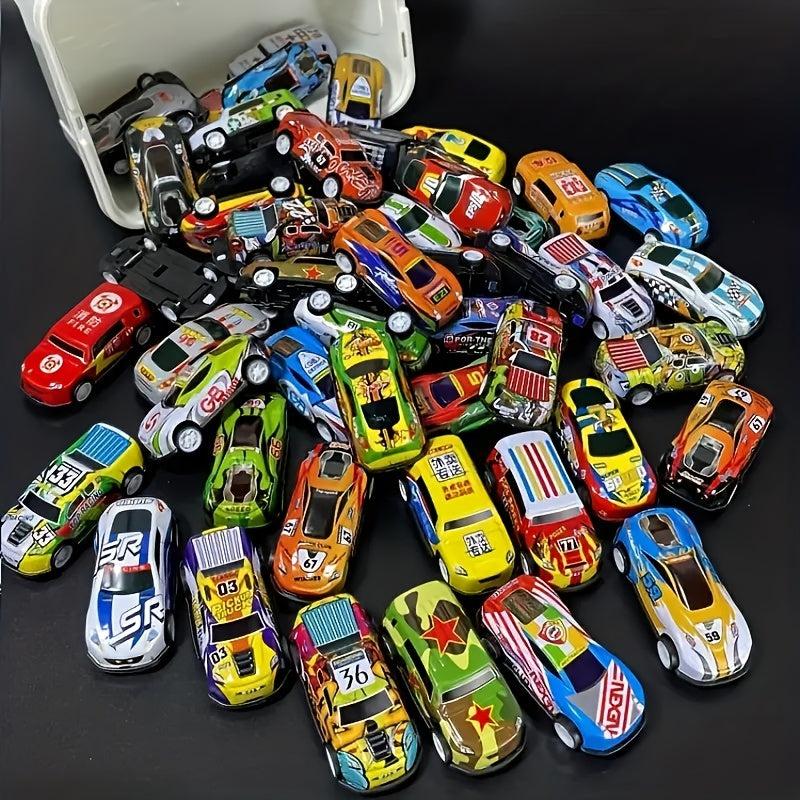 Alloy Inertia Pull Back Car Model Mini Racing Toy Combo Pack