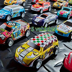 Alloy Inertia Pull Back Car Model Mini Racing Toy Combo Pack