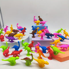 12pcs Mixed Dinosaur Sucker Toy Plastic Decompression Monster Doll Toy