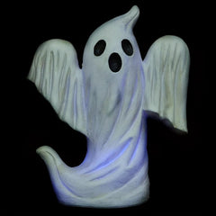 Rustic Light Up Resin Ghost Halloween Statue Pumpkin Figurines