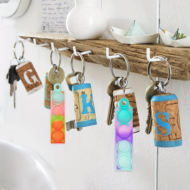 20pcs Mini Pop Fidget Keychain Sensory Toys Anxiety Stress Relief Keychain
