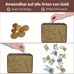 Wooden Money Box with Targets 500-5000 - No Installation Required