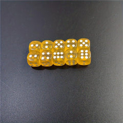 6pcs Set 12mm Acrylic Dice Hexahedron Round Corner 11 Colors