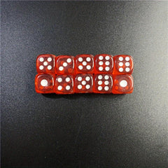 6pcs Set 12mm Acrylic Dice Hexahedron Round Corner 11 Colors