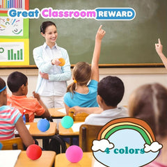 12 Pack Stress Relief Bouncy Balls for Students & Classroom Prize Box Toys