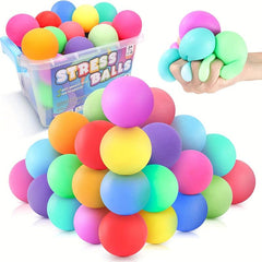 12 Pack Stress Relief Bouncy Balls for Students & Classroom Prize Box Toys