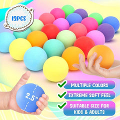 12 Pack Stress Relief Bouncy Balls for Students & Classroom Prize Box Toys