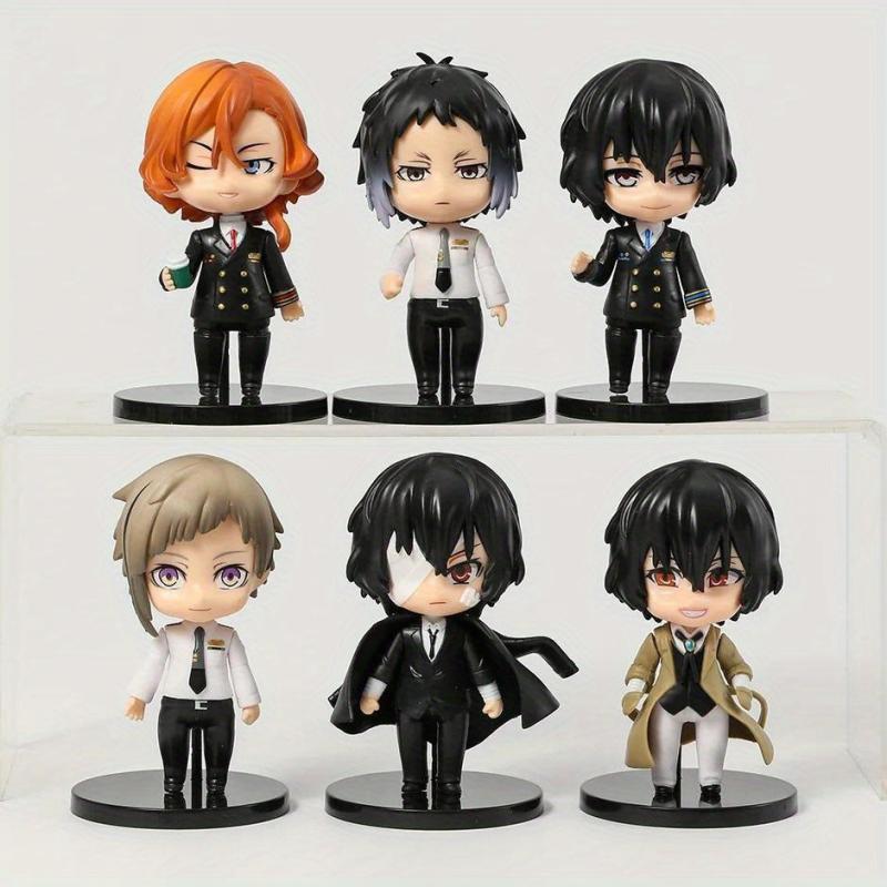 6pcs Anime Character Models Collectible Decoration Dolls Christmas Birthday Gift