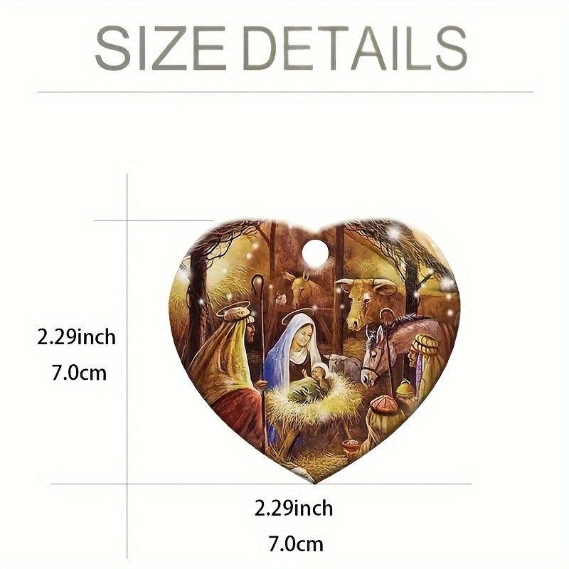 Jesus Born Scene Christmas Ornament Acrylic Decoration