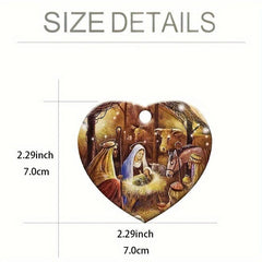 Jesus Born Scene Christmas Ornament Acrylic Decoration