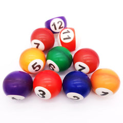 12pcs Mini Snooker Balls Foam Squeeze Balls Toy Balls