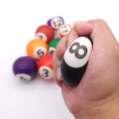 12pcs Mini Snooker Balls Foam Squeeze Balls Toy Balls