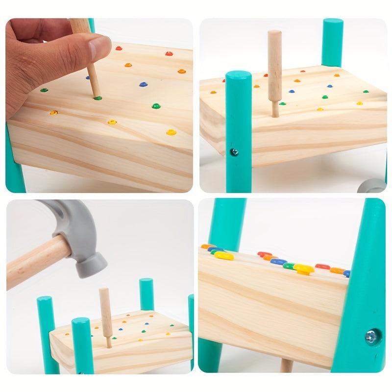 Wooden Children's Five Nail Table Montessori Toy