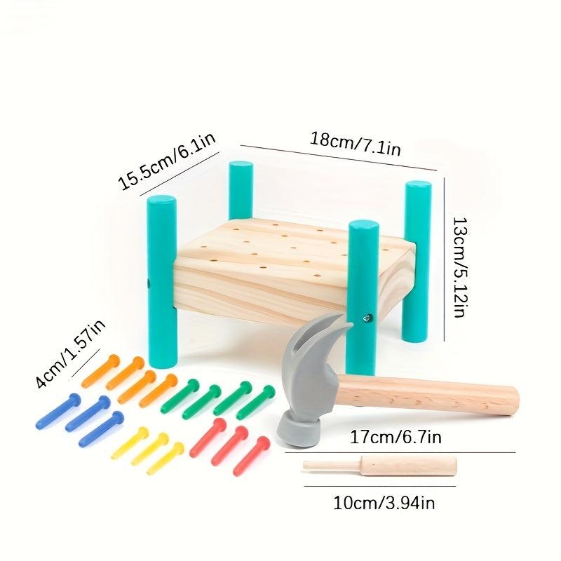Wooden Children's Five Nail Table Montessori Toy